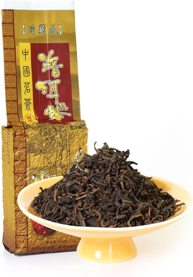 GOARTEA Puerh Tea Loose Leaf 250g / 8.8oz 2005 Year Ripe Shu Supreme Ancient Tree Gongting Grade - Chinese Yunnan Puer Pu'er Pu-erh Tea