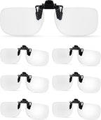 Copkim 6 Pairs Clip on Reading Glasses Flip up Magnifying Clip on Lens Blue Light Blocking Non Prescription Reading Glasses