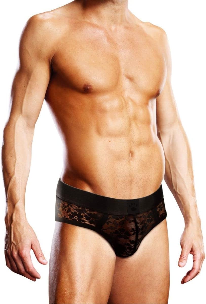 Prowler Lace Letter Medium - Features Our Classic Prowler Paw Logo on Waistband - (UK SIZE 30" - 34") Black, Black, M, Black, Medium