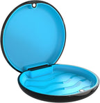 BVN Slim Retainer Case – Portable Dental Storage for Braces, Aligners & Mouth Guards | Sleek Black Protective Container for Dentures & Night Guards