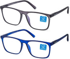 K KENZHOU Blue Light Blocking Glasses for Women Men Computer Gaming Glasses 2 Pack Anti Glare & Eyestrain