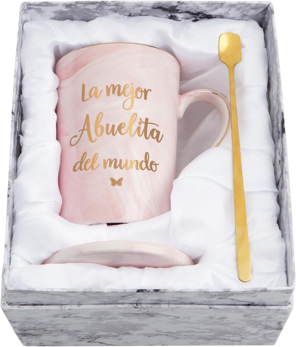 Cabtnca La Mejor Abuelita Del Mundo Mug, Christmas Mothers Day Gifts for Grandma, Abuela Gifts In Spanish, Regalos Para Abuelita, 14Oz