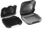 ECSiNG 2Pcs Hearing Aid Storage Box Hearing Aid Hard Case Protective Box Hearing Aid Container Hearing Aid Accessories 6.5x6.5x2.8cm ABS