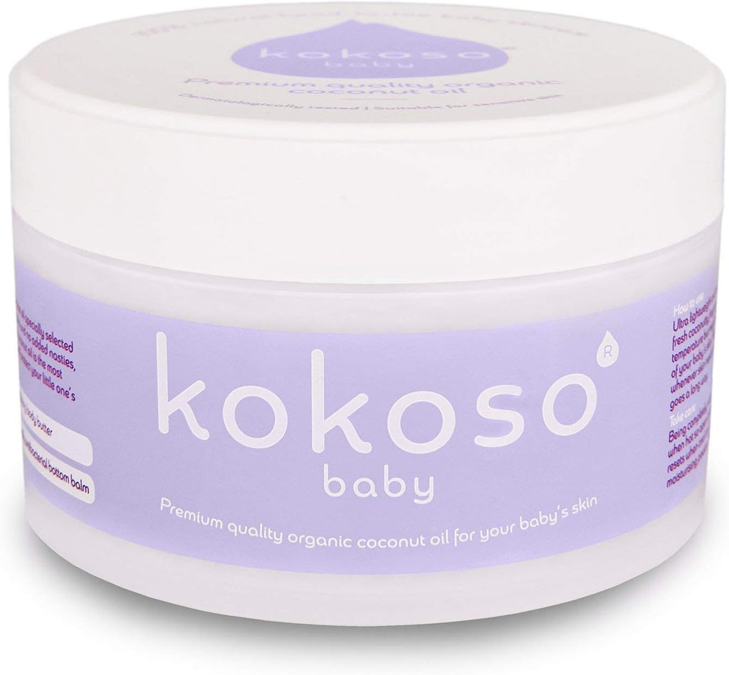 Baby Organic Coconut Oil – Moisturising 100% Natural Baby Oil for Baby Massage, Dry, Sensitive and Normal Baby Skin – 168g