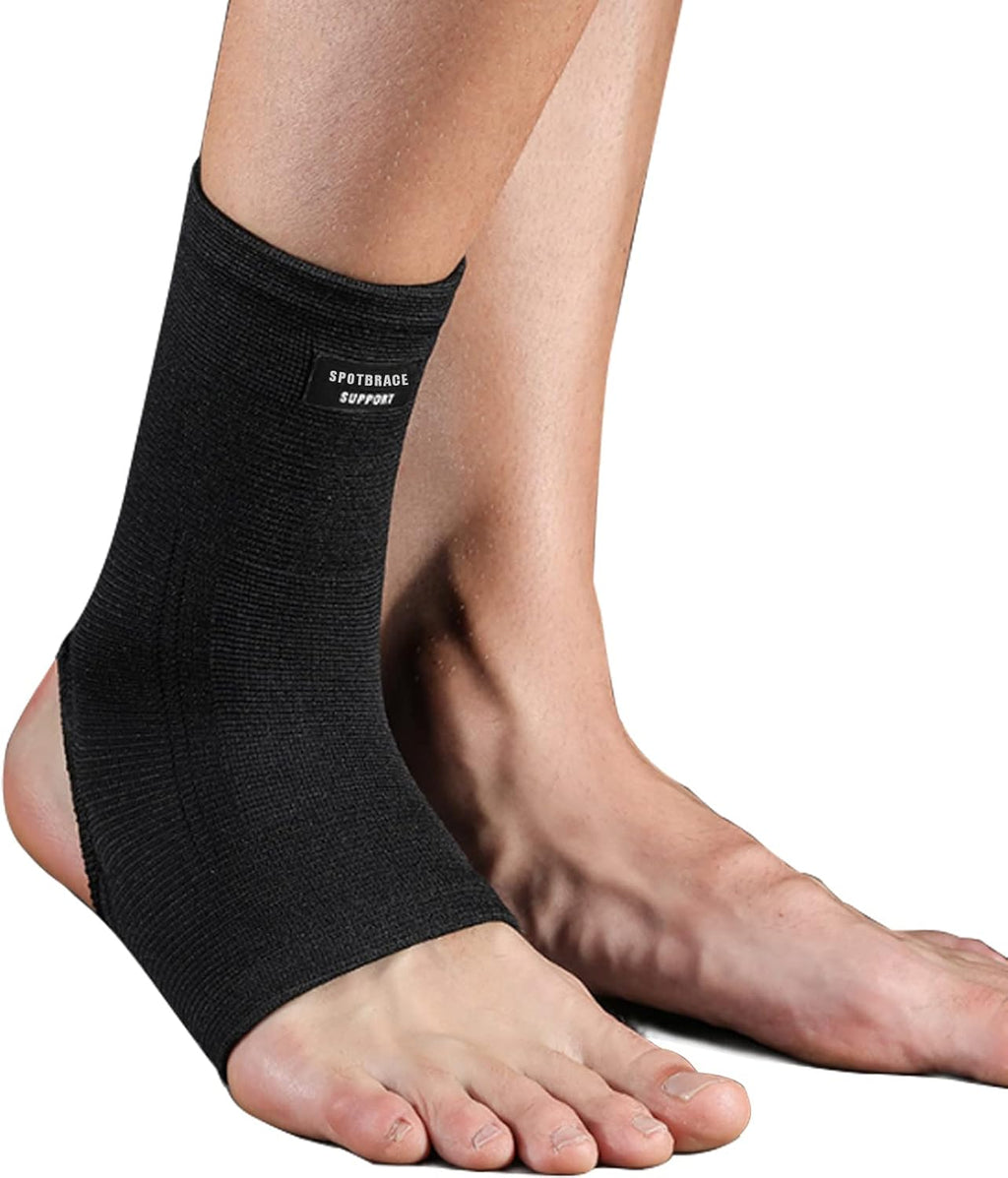 SPOTBRACE Ankle Brace Compression Sleeve(2 PACK),Breathable Ankle Support For Men Women, Foot Compression Sock for Swelling, Plantar Fasciitis, Sprain