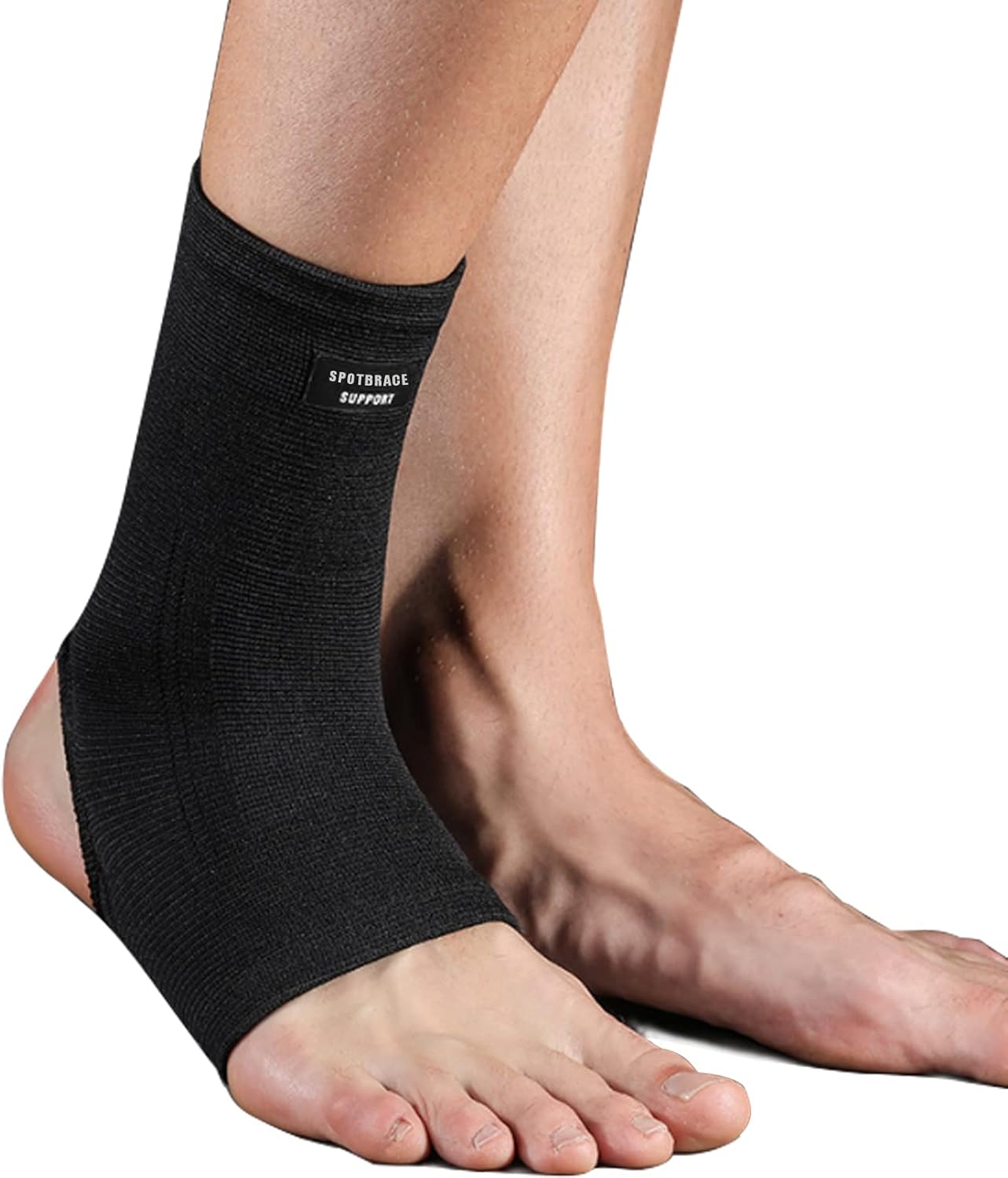 SPOTBRACE Ankle Brace Compression Sleeve(2 PACK),Breathable Ankle Support For Men Women, Foot Compression Sock for Swelling, Plantar Fasciitis, Sprain