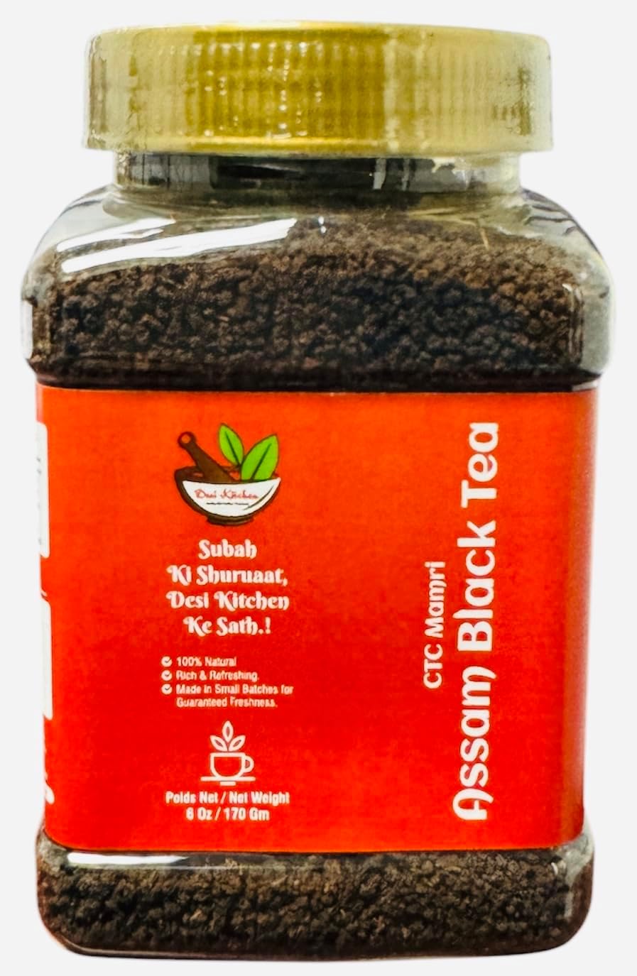 Desi Kitchen CTC Mamri Assam Black Tea ~ 6oz (170g) | Product of India | Rich & Refreshing