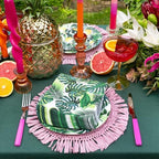 Talking Tables Pack of 20 Tropical Cocktail Napkins - Paper Palm Leaf Serviettes for Kid's Jungle Party, Hawaiian Theme, Luau, Summer, Picnic, Decoupage,Green