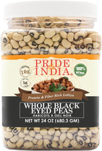 Pride of India Black Eyed Peas 1.5 lb | Whole Dried Lobiya Beans in Reusable Jar for Cooking, Curry & Meal Prep | Protein & Fiber Rich Legumes for Soup, Salad, Rice, Indian & Global Recipes