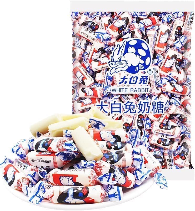 White Rabbit Toffee Childhood Tastes Toffee Small Gifts Snacks Shanghai Specialties White Rabbit Creamy Candy 17.7 Oz(500 Gram) (1.1 Pound (Pack of 1))