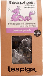 Teapigs Jasmine Pearls Tea Bags Made with Whole Leaves– 50 Count (1 Pack of 50 Teabags)