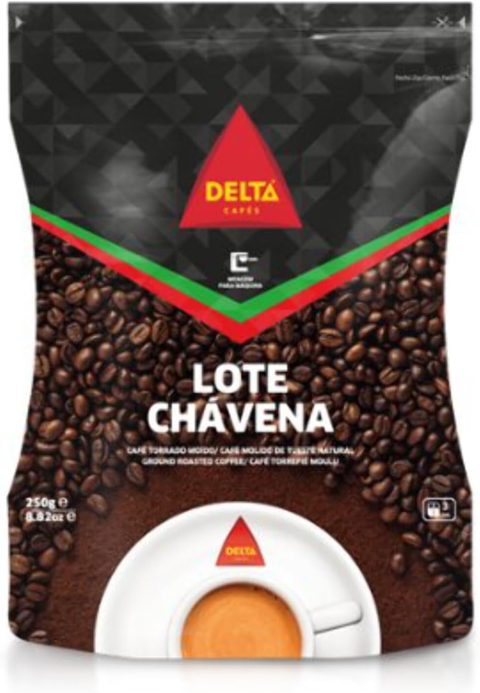 Delta Roasted Fine Ground Coffee for Espresso Machine 250g