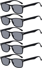 Eyekepper Ultrathin Flex Frame 5-pack 80's Reading Glasses Sunshine Readers +2.5