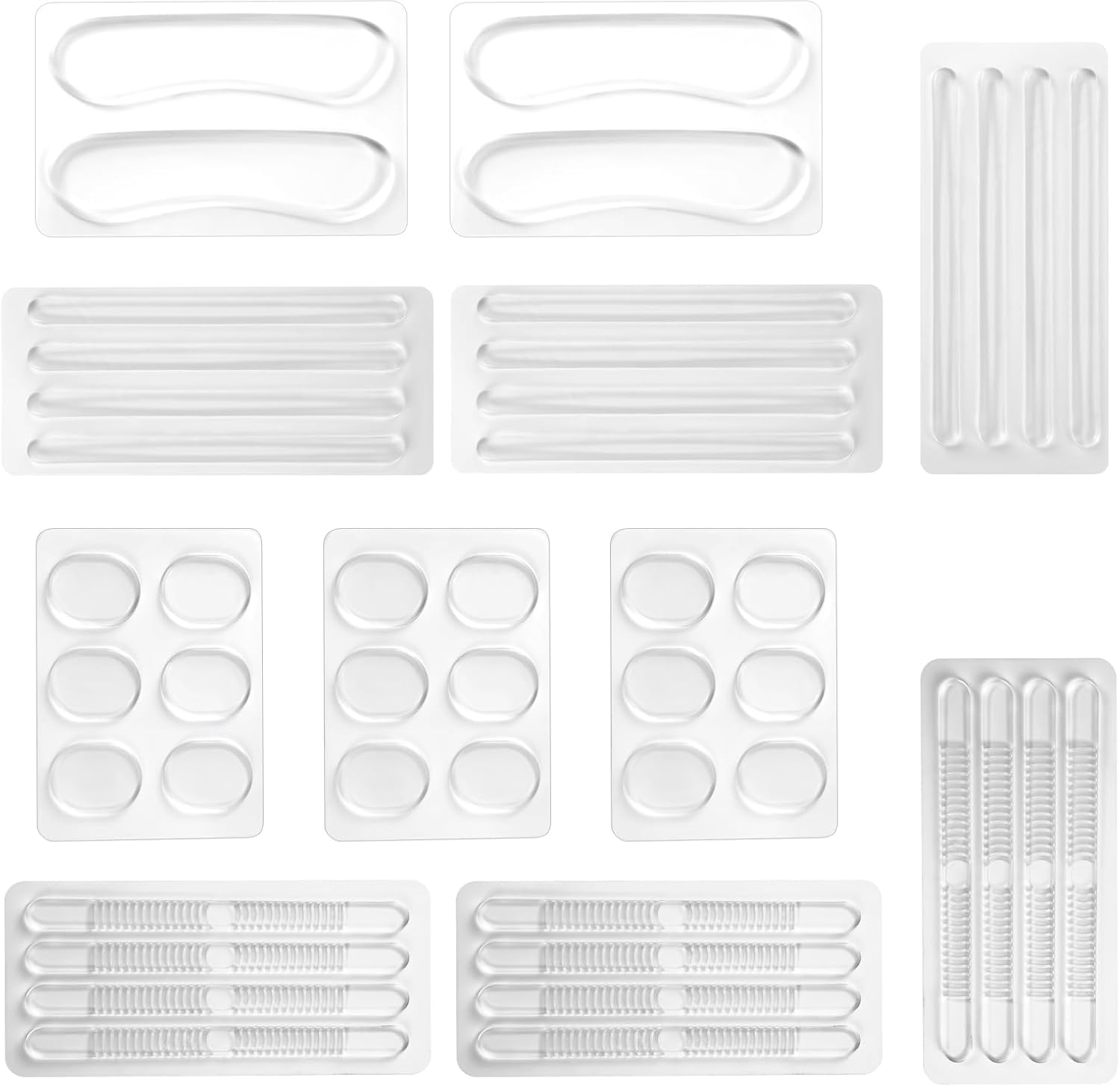 34 Pcs Silicone High Heel Cushion Inserts Pad, Anti Slip Shoe Strap Grip, Sling Backs Foot Support Sticker, Gel Protector Strips for Women Men Sandals Sports Sneakers