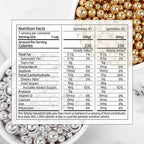 Pearl Sprinkles for Cake Decorating, Gold Pearl Sprinkles, Sliver Pearls Sprinkles, Sugar Pearls, Metallic Sprinkles Mix for Cake, Cupcakes, Macaron, Ice Cream, and Cookies. (120g/4.2oz)