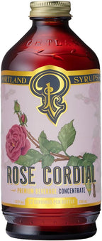 Portland Syrups Rose Cordial Syrup - Craft Delicious Cocktails, Mocktails, Sodas, and More - 12 oz with 24 Servings (Pack of 1)