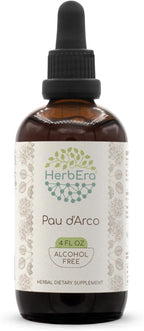 HerbEra PAU d'Arco B120 Alcohol-Free Herbal Extract Tincture, Concentrated Liquid Drops Natural Wildcrafted PAU d'Arco (Tabebuia Impetiginosa) Dried Bark (4 fl oz)