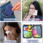 Therwen 100 Pack Pocket Tissues Travel Packs Bulk 1000 Sheet Mini Tissues Bulk 3 Ply Small Travel Size Paper Individual Pocket Size (Cool)