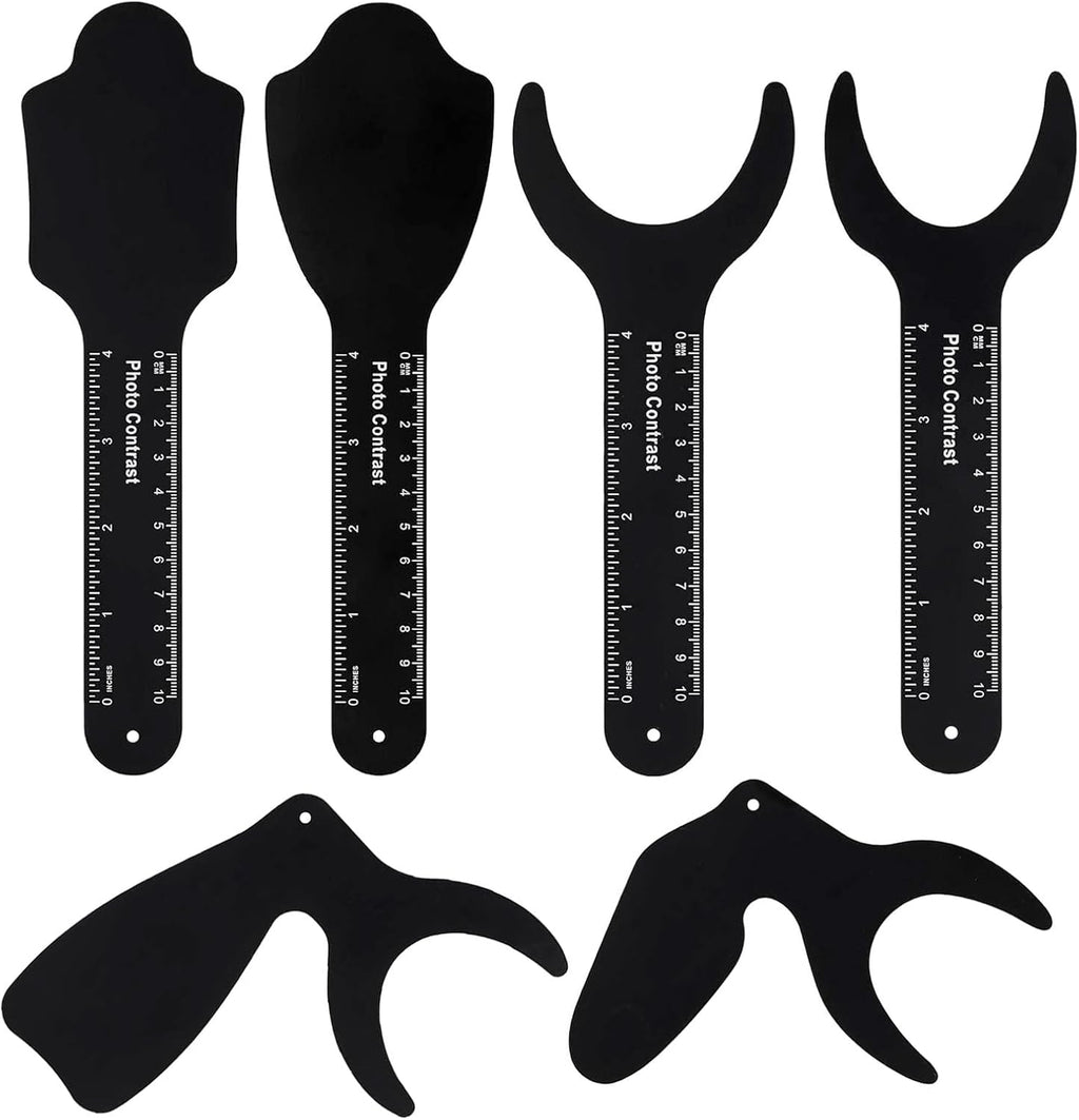 Dental Intraoral Photographic Contraster Kit 6Pcs Black Background Board Palatal Photo Contrast Kit for Dental Clinics and Labs