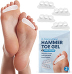 Dr. Frederick's Original Hammer Toe Corrector Gels - 2 Pairs - All-Day Relief for Crooked & Overlapping Toes - Soft Cushioning - Symptomatic Support for Toe Alignment - White - 3 Loop Design