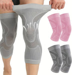 Breathable Knee Support Sleeves Pair for Sports Running Cycling Workout Flexible Compression Knee Braces for Men Women