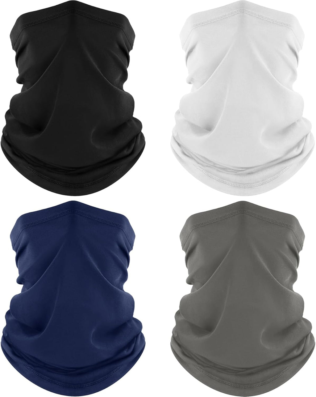 4 Pack Neck Gaiter, Cooling Breathable Face Mask UV Protection Scarf Hiking Bandana for Men/Women