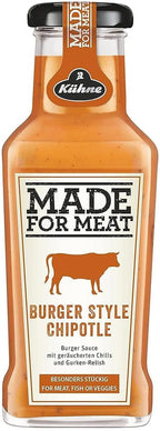 Kühne Barbecue Sauce Made for Meat Chipotle Burger Style, 235 ml
