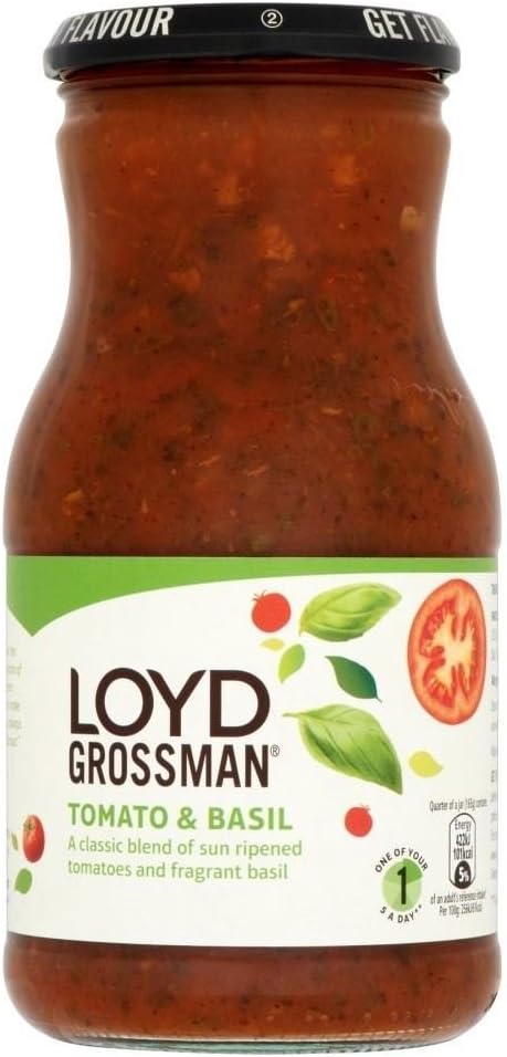 Loyd Grossman Pasta Sauce - Tomato & Basil (660g)