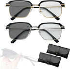 Smart Zoom Reading Glasses Distance&near Progressive Multi-focus Anti Blue Light for Women Men Automatic Zoom Reading Glasses
