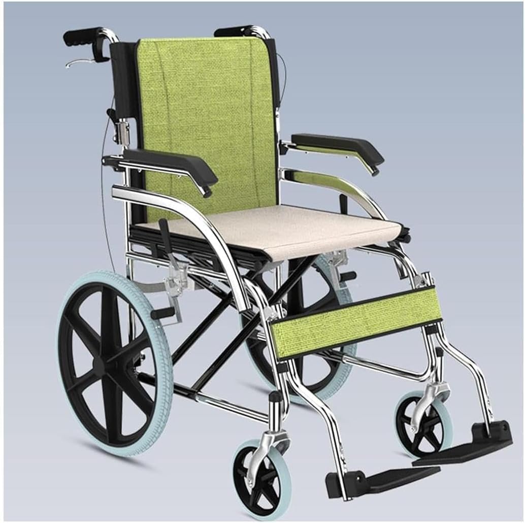 Adult Wheelchairs Lightweight Carbon Steel Wheelchair Foldable Armrests Transport Wheelchair Portable Travel Wheelchairs
