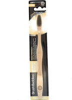 Brush Buddies Bamboo Charcoal Toothbrush | Human-Powered Manual Toothbrush | Eco-Friendly, Soft Bristles | Naturally Infused for Sensitive Teeth, Bad Breath & Stain Removal