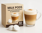 50 Milk Pods Compatible With Dolce Gusto Machines For Cappuccino & Latte Macchiato