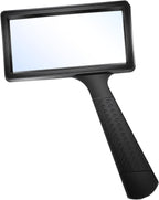 Magnifying Glass for Reading, Rectangle Large Viewing Area Handheld 10X Magnifying Glass Scratch Resistant Glass Lens Magnifier for Seniors Reading Observation Hobbies Repair