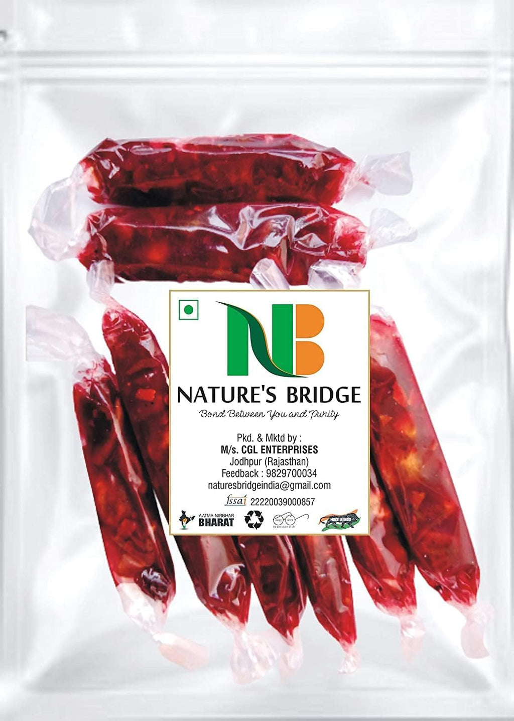 Nature's Bridge Tamarind Sticks Candy / Chulbuli Khatti-Methi Imli / Chulbuli Imly - 250 Gm_Packing May Vary