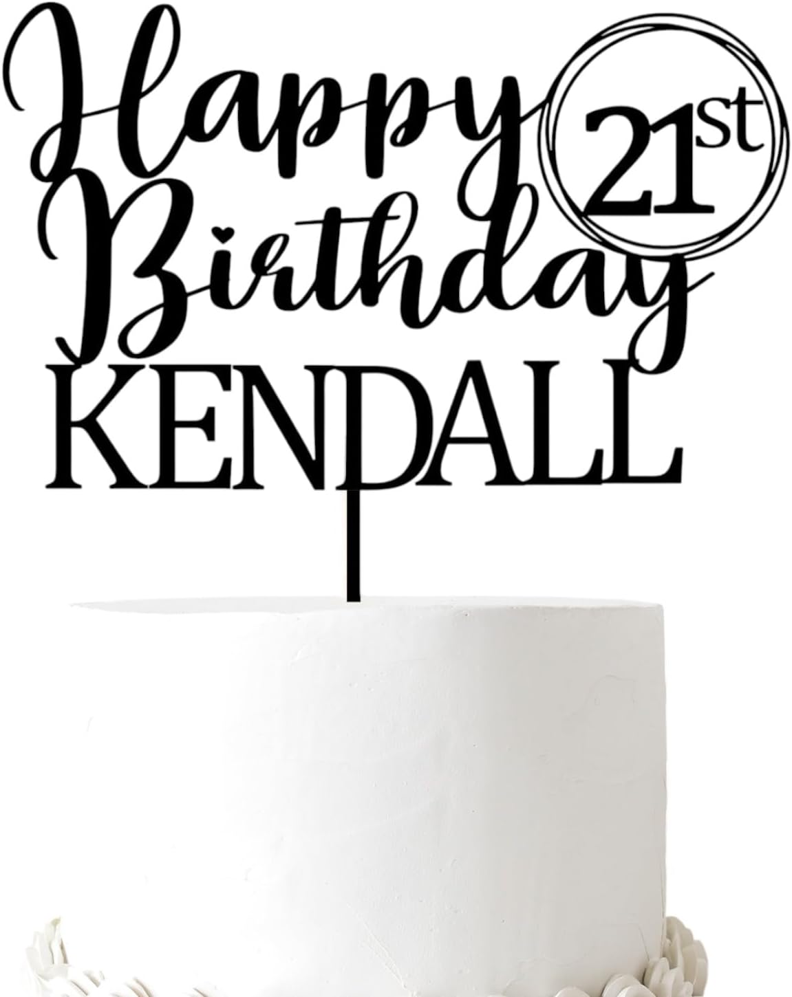 Personalized Happy Birthday Cake Topper - Personalize with Any Name and Any Age