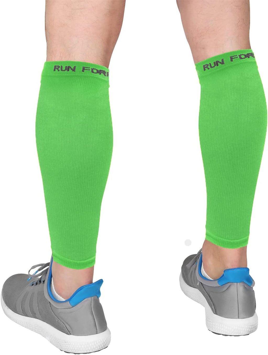 Run Forever Calf Compression Sleeves for Men and Women - Leg Compression Sleeve - Footless Compression Socks for runners