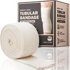 EVERLIT 560D Cotton Blend Elasticated Tubular Support Bandage | Latex-Free, Extra-Thick Breathable Stockinette for Arm, Knees, Legs | Moderate to High Compression for Sensitive Skin | 4" x 11 yd