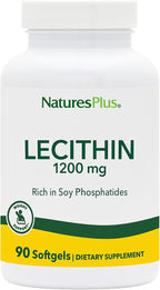 NaturesPlus Lecithin 1200 mg - 90 Softgels - Rich in Soy Phosphatides - Gluten Free - 90 Servings