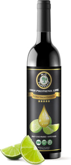 M.G. PAPPAS High Polyphenol Rich Lime Infused Olive Oil Extra Virgin - Over 500mg/kg - Unfiltered Cold Pressed Greek EVOO - Award Winning - Cooking Lime Oil – 12.7 Oz 375ml
