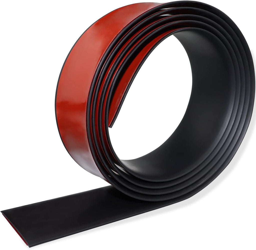 Floor Transition Strip Self Adhesive Floor Cover Strips Laminate 3" Wide Vinyl Flat Divider Transitions (7.5cm, 3.3Ft, Black)