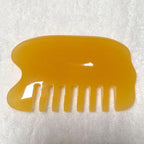 Resin Wax Head Massage Comb Back and Neck Whole Body Meridian Scraping Board Physical Therapy Nursing Hair Spa Health Care Tool,Yellow