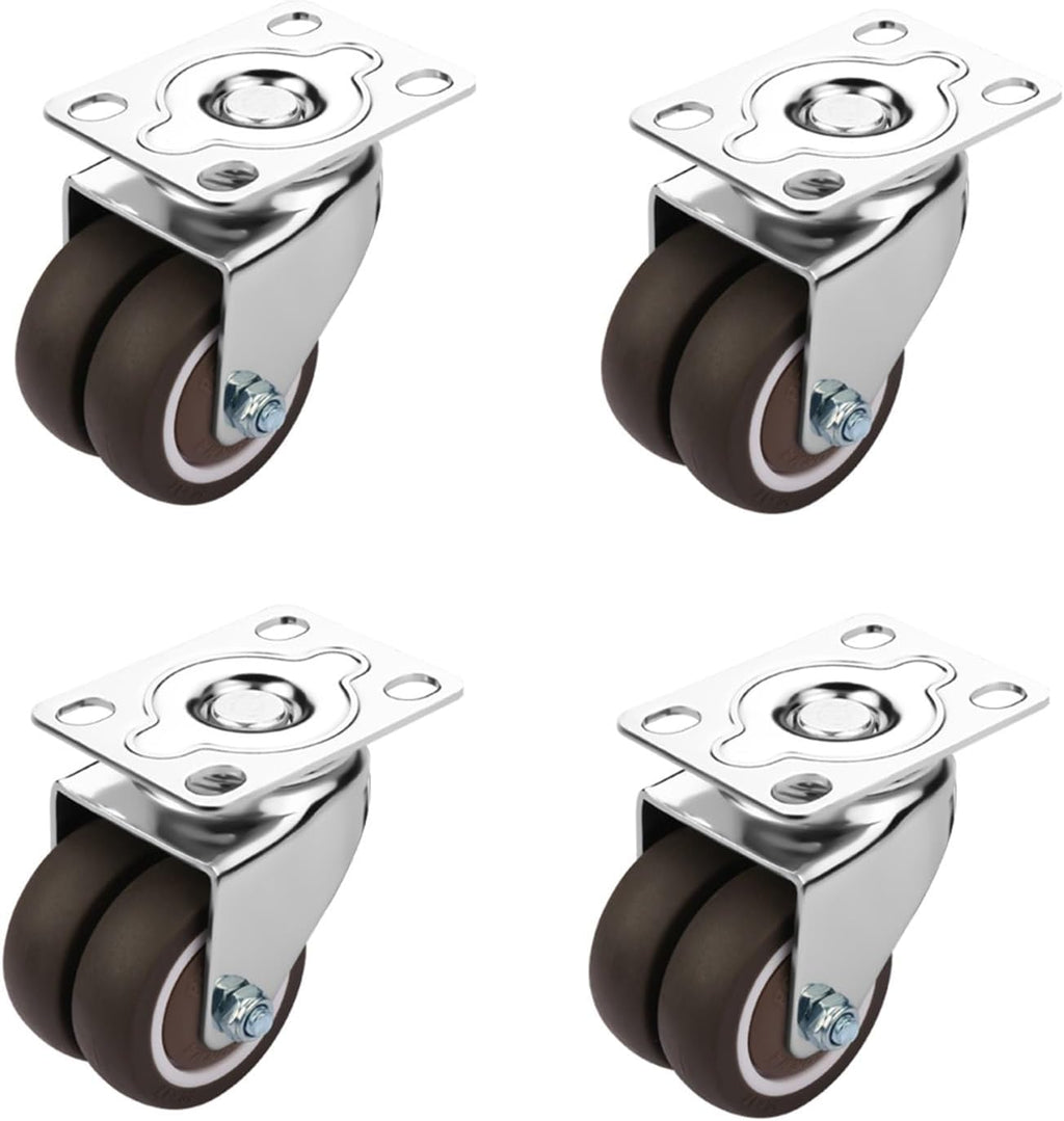 SBCC Universal Wheel Silent Wheel, Trolley Wheel with Brake, 1.5 Inch, 4 Casters (Color : A)