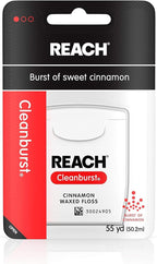 REACH Cleanburst Waxed Floss Cinnamon 55 Yards (Pack of 8)