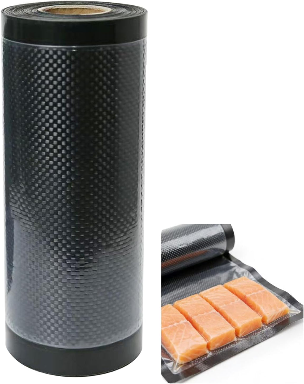 11" x 50' Vacuum Seal Bags Roll Black Clear 5 Mil Commerical Grade Food Saver Bag for Sous Vide, Meal Prep, Long-Term Freshness