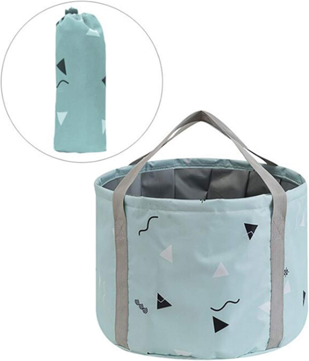 24L Large Collapsible Foot Bath Tub for Travel Camping, Portable Foot Soak Spa Basin Foldable Water Bucket for Soaking Feet, Green