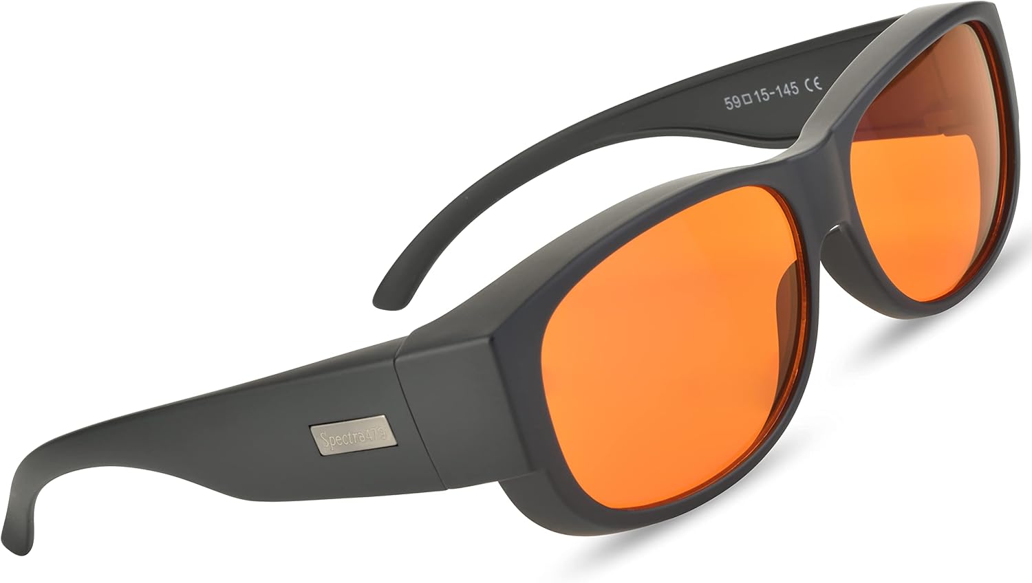 Spectra479 - Fit Over 99.9% Blue Light Blocking Glasses for Sleep - Amber Nighttime Eyewear - Turn your Prescription & Reading Glasses Into World-Class Blue Blockers