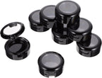 Beaupretty 8 Pieces 26mm Empty Makeup Eyeshadow Box Round Eyeshadow Storage Case Travel Eyeshadow Container for Women Girls (Bright Black)
