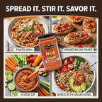 Tuscanini Sun-Dried Tomato Pesto, 6.7 oz | Italian Gourmet Pesto with Cashews & Sunflower Oil | Dairy-Free | Kosher | Nothing Artificial | Bold & Rustic Flavor