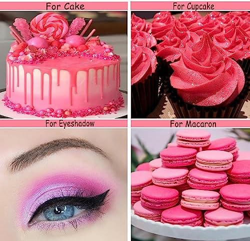 Sujoygar Pink Edible Glitter for Drinks, 5g Food Grade Drink Glitter, Luster Dust Edible for Cakes Cocktails Drinks Chocolate Strawberries, Valentine Wedding Girls Party Food Decoration