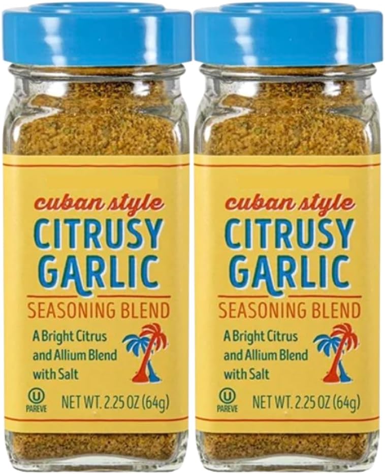 Cuban Style Citrusy Garlic Seasoning Blend 2.25 oz (64g) - 2 COUNT (2 COUNT, Cuban Style Citrusy Garlic Seasoning Blend)